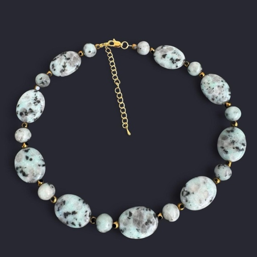Kiwi Jasper Bead Necklace